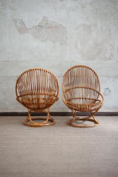  Bonacina Pair Of Tre Cerchi Armchairs By Tito Agnoli For Bonacina Italy 1950s - 4688081
