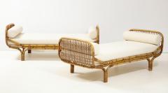  Bonacina Pair of 1950s Italian Bamboo Rattan Daybeds Attributed to Pierantonio Bonacina - 2259794