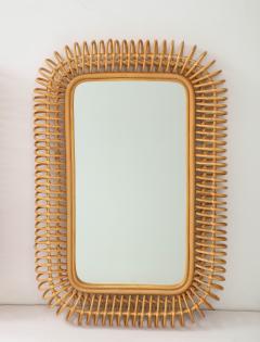  Bonacina Pair of Bonacina Rattan Mirrors - 3261947