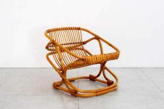  Bonacina SET OF 4 BONACINA SQUARE RATTAN CHAIRS AND TABLE - 1323550