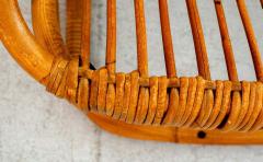  Bonacina SET OF 4 BONACINA SQUARE RATTAN CHAIRS AND TABLE - 1323554