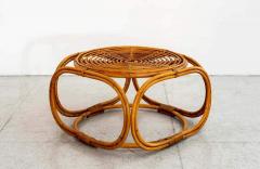  Bonacina SET OF 4 BONACINA SQUARE RATTAN CHAIRS AND TABLE - 1323564