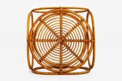  Bonacina SET OF 4 BONACINA SQUARE RATTAN CHAIRS AND TABLE - 1323565