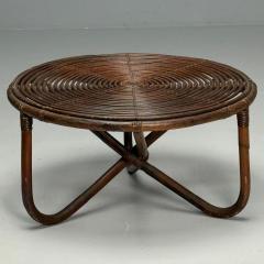  Bonacina Tito Agnoli Italian Mid Century Modern Small Coffee Table Rattan Bamboo - 3872333