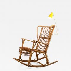  Bonacina Unique armchair in rattan with custom made reading lamp prod Bonacina 1950s - 2083996