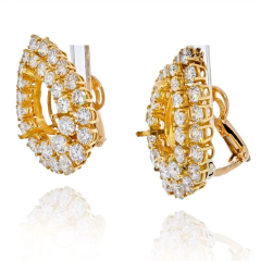  Boucheron BOUCHERON 18K YELLOW GOLD DIAMOND MOUNTINGS FOR PEAR CUT CENTERS EARRINGS - 2687951