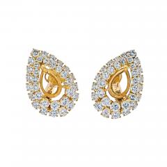  Boucheron BOUCHERON 18K YELLOW GOLD DIAMOND MOUNTINGS FOR PEAR CUT CENTERS EARRINGS - 2688849