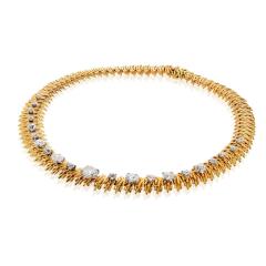  Boucheron Boucheron 18K Yellow Gold Old European Cut 13 00cttw Diamond Necklace - 4762178
