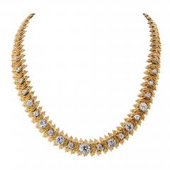 Boucheron Boucheron 18K Yellow Gold Old European Cut 13 00cttw Diamond Necklace - 4762529