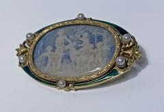  Boucheron Boucheron Enamel Gold Pearl Portrait Brooch circa 1890 - 1819476