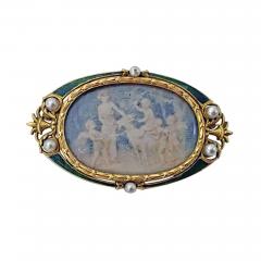  Boucheron Boucheron Enamel Gold Pearl Portrait Brooch circa 1890 - 1819695