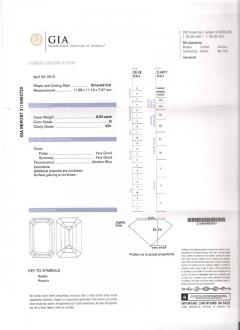  Boucheron Boucheron Laperouse 8 03 Carat Emerald Cut G VS1 GIA Certified Diamond Ring - 3510106
