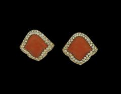  Boucheron Boucheron Paris Coral Diamond Earrings - 725948