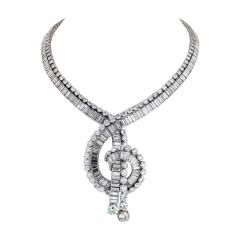  Boucheron Music Platinum 1960s 111 Carat Magnificent Musical Note Diamond Necklace - 4400493