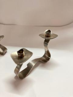  Boulanger 1950s French Silver plated candlesticks - 2982028
