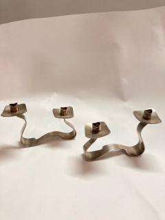  Boulanger 1950s French Silver plated candlesticks - 2982030