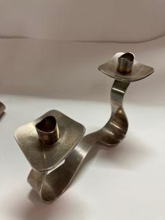  Boulanger 1950s French Silver plated candlesticks - 2982035