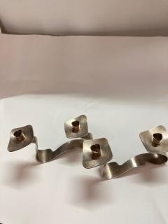  Boulanger 1950s French Silver plated candlesticks - 2982037