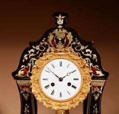  Boulle Mantel Clock In The portico Clock Style French Circa 1870  - 3503566