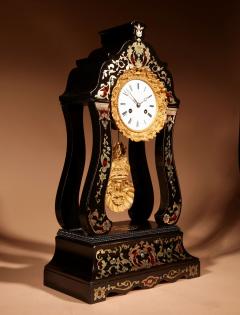  Boulle Mantel Clock In The portico Clock Style French Circa 1870  - 3503568