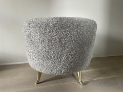  Bourgeois Boheme Atelier Arc Poof Silver Boucle Upholstery - 2880605