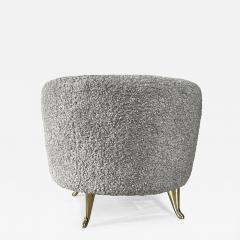  Bourgeois Boheme Atelier Arc Poof Silver Boucle Upholstery - 2885674