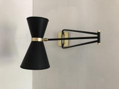  Bourgeois Boheme Atelier Pair of Bolivar Sconce Black Foil Shades - 1147087