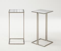  Bourgeois Boheme Atelier Pair of Nantes Side Tables Satin Nickel - 3933057