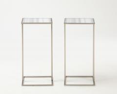  Bourgeois Boheme Atelier Pair of Nantes Side Tables Satin Nickel - 3933059