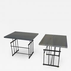  Bourgeois Boheme Atelier Pair of Plaisance Side Tables Blue Marble tops - 1029858