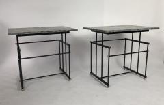  Bourgeois Boheme Atelier Pair of Plassance Side Tables Crystalized Marble Top - 1119395