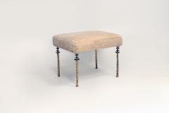  Bourgeois Boheme Atelier Pair of Shearling Sorgue Stools Gold bronze legs by Bourgeois Boheme Atelier - 4179070