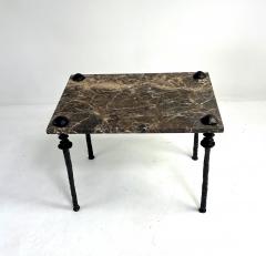  Bourgeois Boheme Atelier Pair of Sorgue Side Tables Brown Marble tops - 3721754