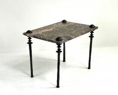  Bourgeois Boheme Atelier Pair of Sorgue Side Tables Brown Marble tops - 3721755