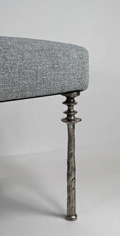  Bourgeois Boheme Atelier Pair of Sorgue Stools White Bronze - 4633134