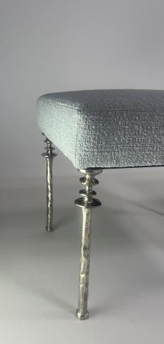  Bourgeois Boheme Atelier Pair of Sorgue Stools White Bronze - 4633136