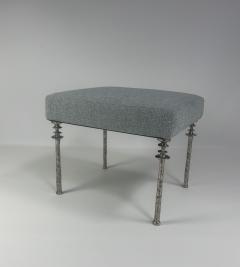  Bourgeois Boheme Atelier Pair of Sorgue Stools White Bronze - 4633137