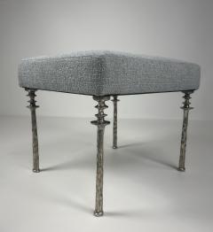  Bourgeois Boheme Atelier Pair of Sorgue Stools White Bronze - 4633140
