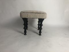  Bourgeois Boheme Atelier Pair of St Paul Stools Shearling Cushion - 970906