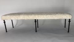  Bourgeois Boheme Atelier Sorgue Bench with Cream Faux Fur Cushion - 776401