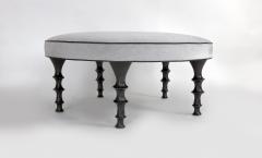  Bourgeois Boheme Atelier St Paul Ottoman Blue Mohair - 776419