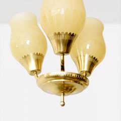  Br derna Malmstr ms Metallvarufabrik A BR DERNA MALMSTR MS LAMPVARUFABRIK BRASS CHANDLIER SWEDEN 1940S - 3138750