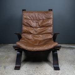  Bramin M bler Focus Leather and Bentwood Lounge Chair 1970s Bramin Denmark - 2142121