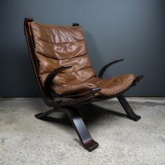  Bramin M bler Focus Leather and Bentwood Lounge Chair 1970s Bramin Denmark - 2142122