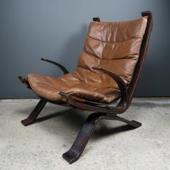  Bramin M bler Focus Leather and Bentwood Lounge Chair 1970s Bramin Denmark - 2142139