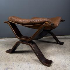  Bramin M bler Focus Leather and Bentwood Lounge Chair 1970s Bramin Denmark - 2142143