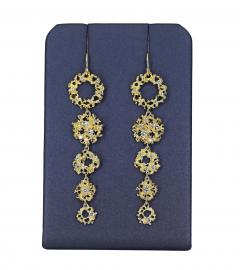  Branch Fine Jewelry Brilliant White Diamond Galaxy Yellow Gold Dangle Drop Earrings Branch 2022 - 4703107