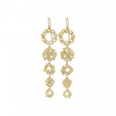  Branch Fine Jewelry Brilliant White Diamond Galaxy Yellow Gold Dangle Drop Earrings Branch 2022 - 4757882
