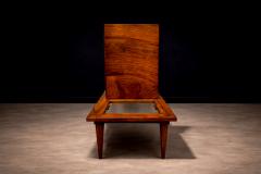  Branco Preto Bar with Side Table in Hardwood Glass Branco e Preto 1950s - 4548555