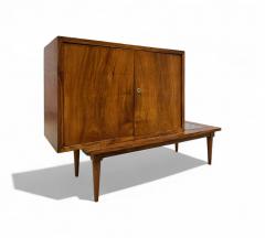  Branco Preto Bar with Side Table in Hardwood Glass Branco e Preto 1950s Lot 383A - 4302111